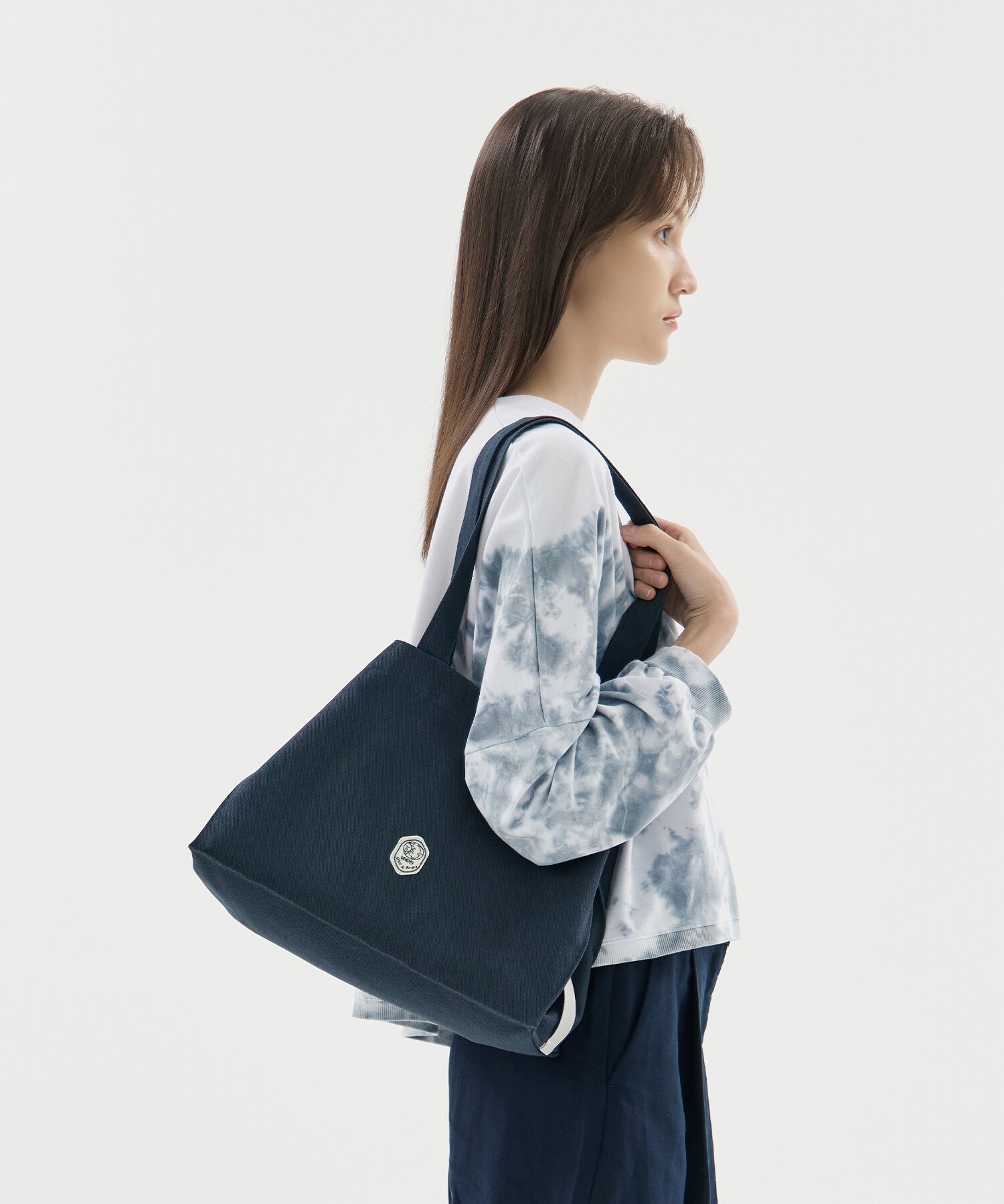 루나솔 투웨이 백 네이비 LUNASOL 2WAY BAG navy