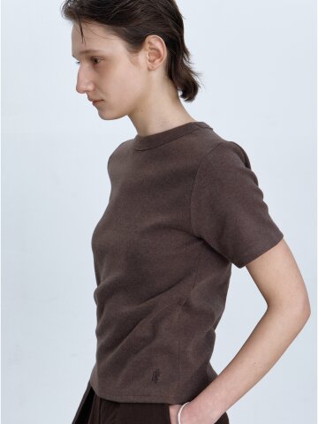 [25SS] SOFT COTTON CLASSIC FIT TEE BROWN