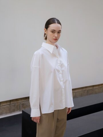 Y4 화이트 베이직 셔츠
