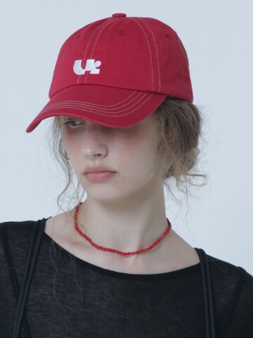 SYMBOL LOGO BALL CAP RED
