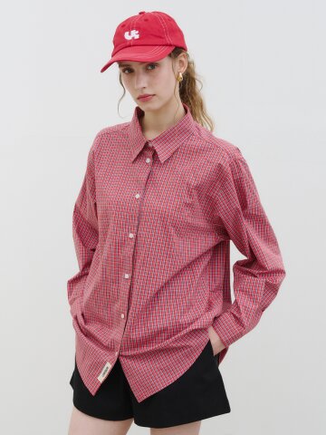 BOYFRIEND CHECK SHIRT RED