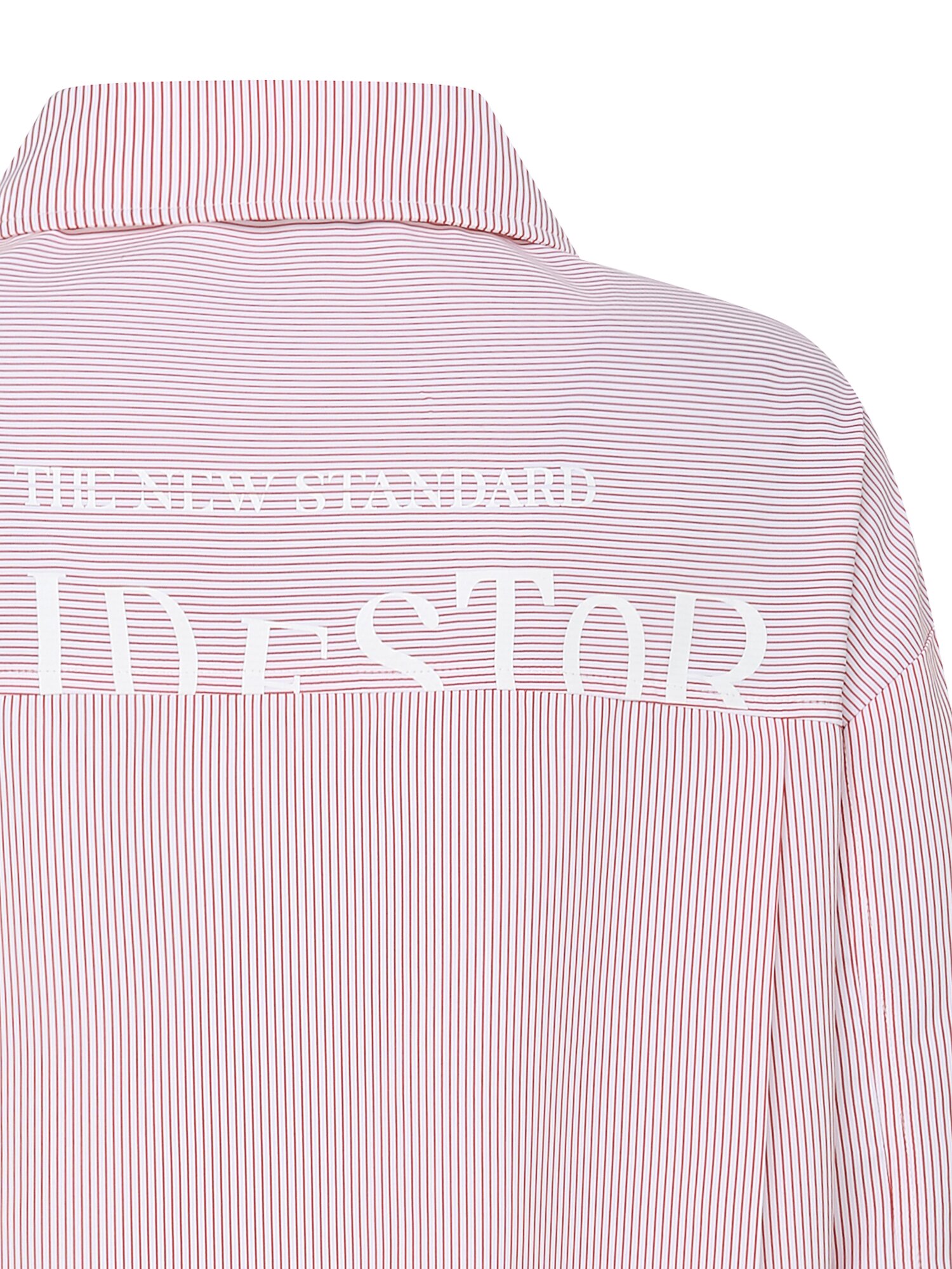 스트라이프 백 레터링 블라우스 (STRIPE RED)