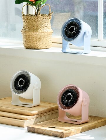 아이리버 저소음 BLDC모터 LED 무드등 탁상용 선풍기