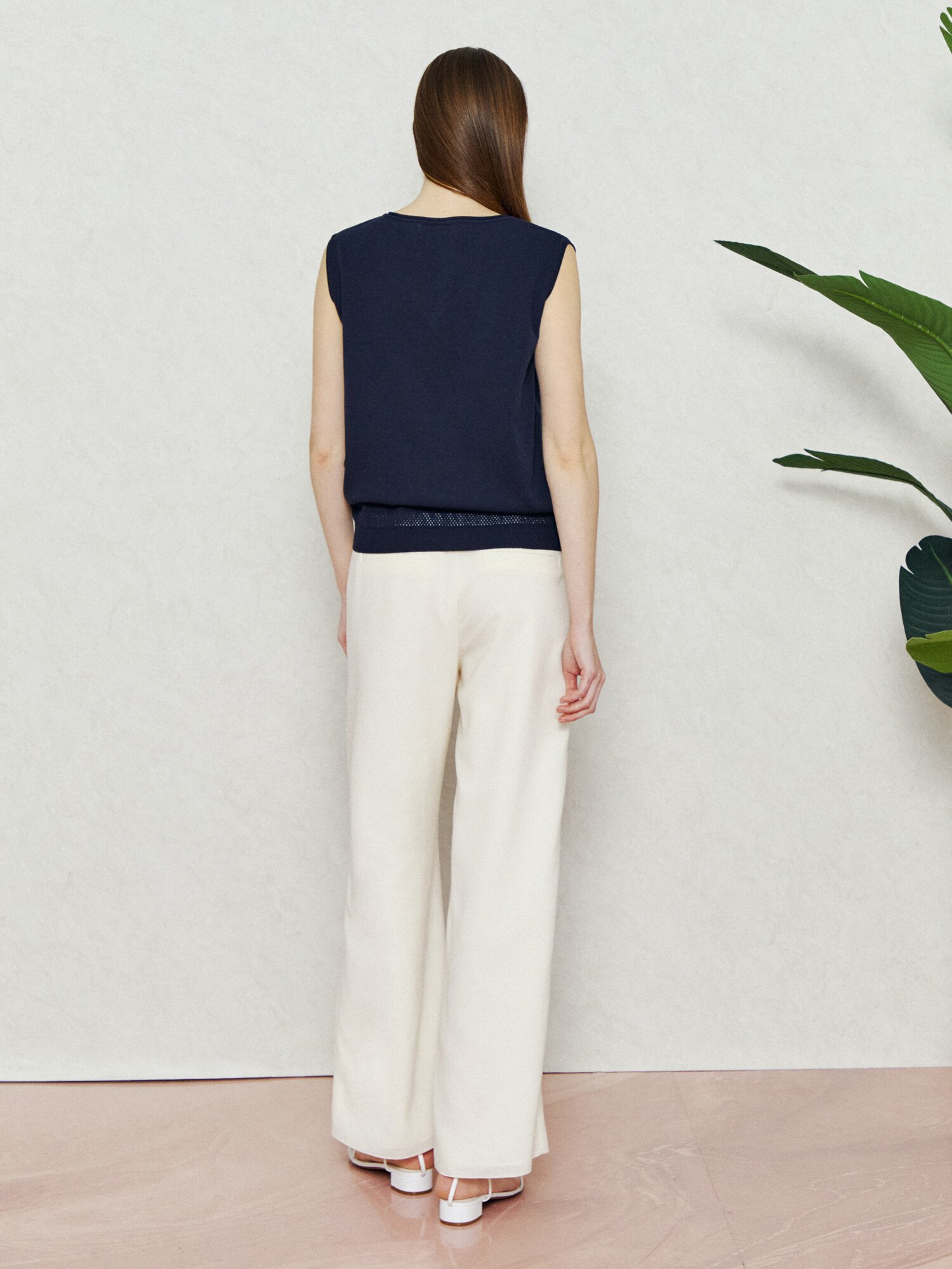 블렌디드 서머 슬리브리스 (DARK NAVY)