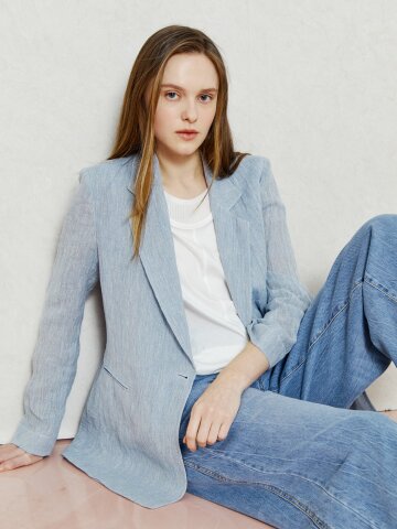 데일리 터치 린넨 블레이저 