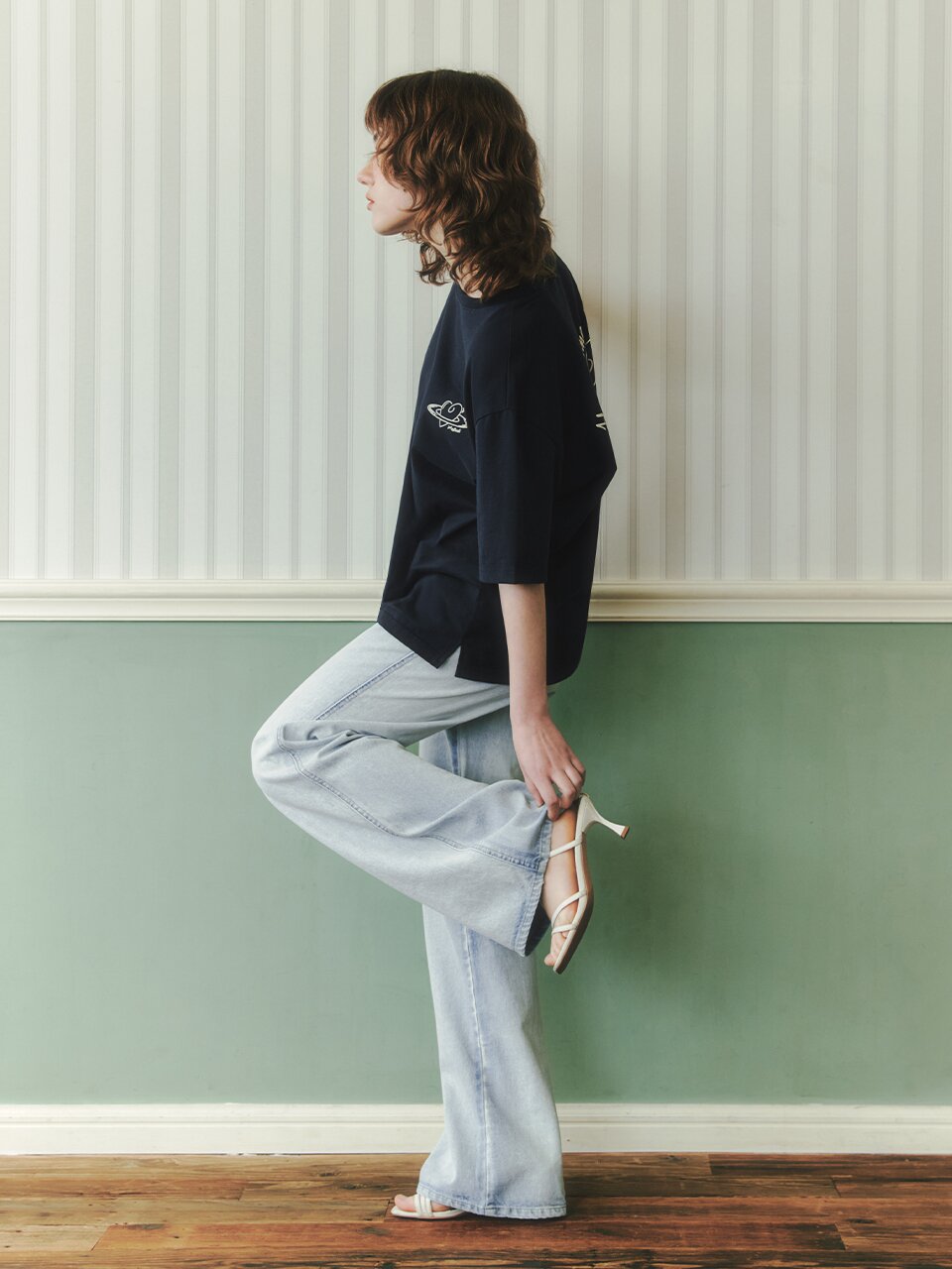 [2컬러] 하트 스페이스 반팔 티셔츠