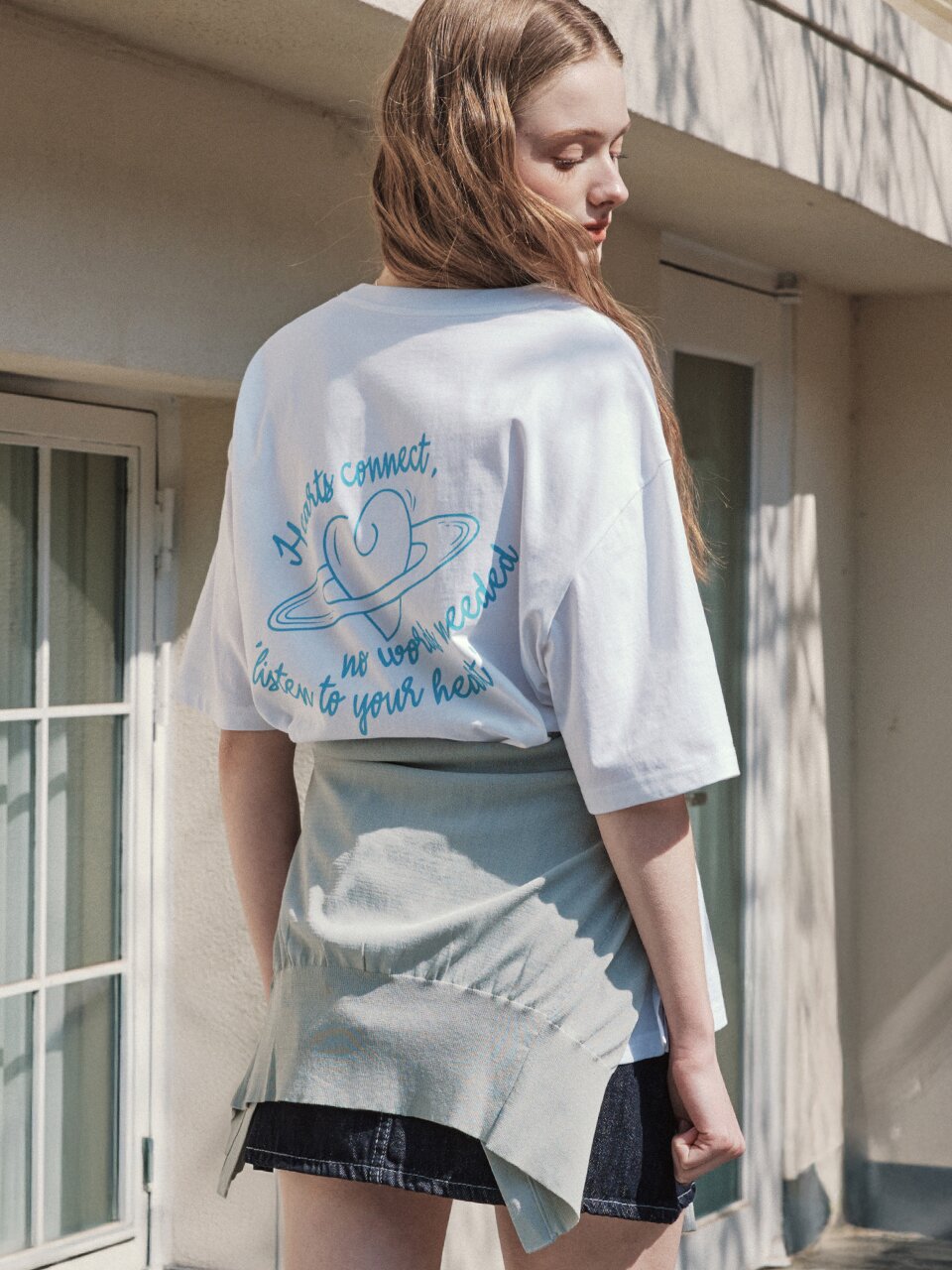 [2컬러] 하트 스페이스 반팔 티셔츠