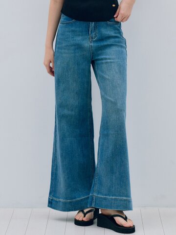 MET daily wide boots cut jeans sea blue