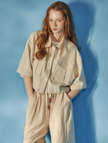 Linen Short Jacket [Natural]