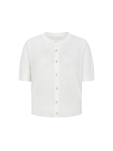 하프 슬리브 라운드넥 가디건 