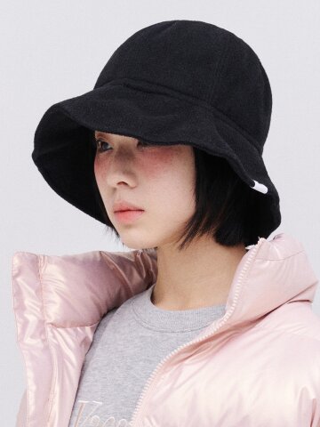 비케이 윈터 스트링 버킷햇_블랙