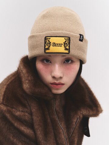 애니멀 와펜 호랑이 6각 비니