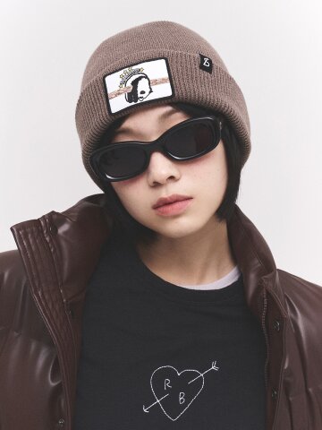 애니멀 와펜 팬더 6각 비니