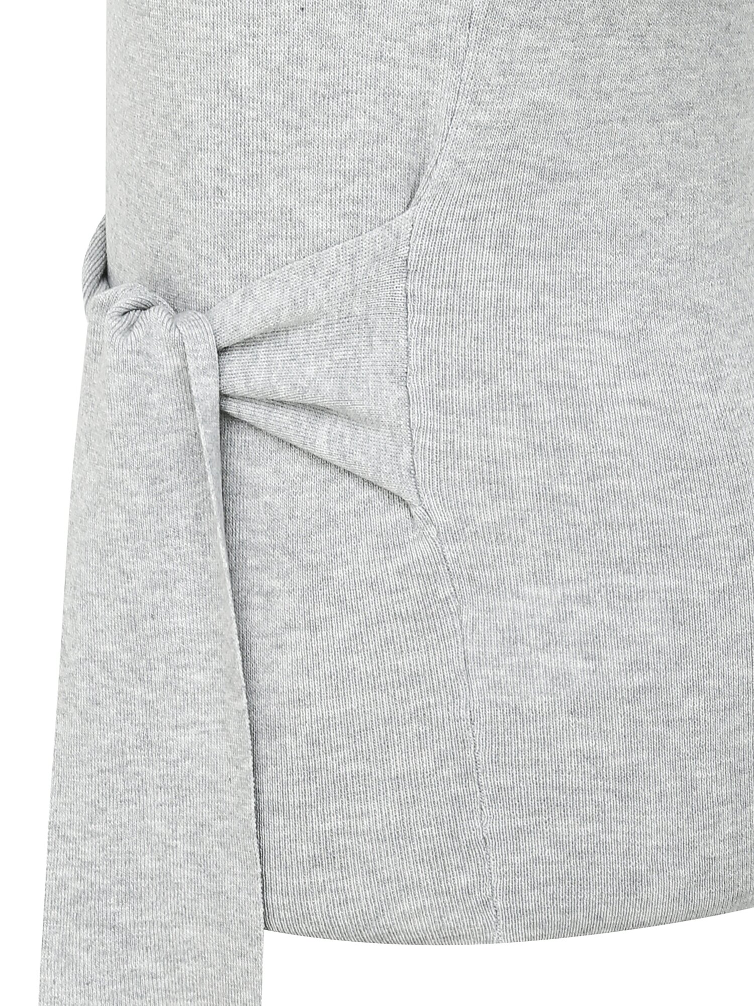 니트 배색 스트랩 티셔츠 (GREY)