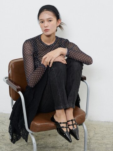 카라 T 스트랩 메리제인_블랙