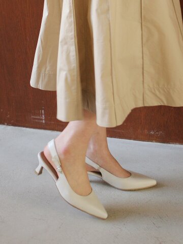 [단독선오픈] 카디 스틸레토 슬링백 국내수제화 GIS-46240