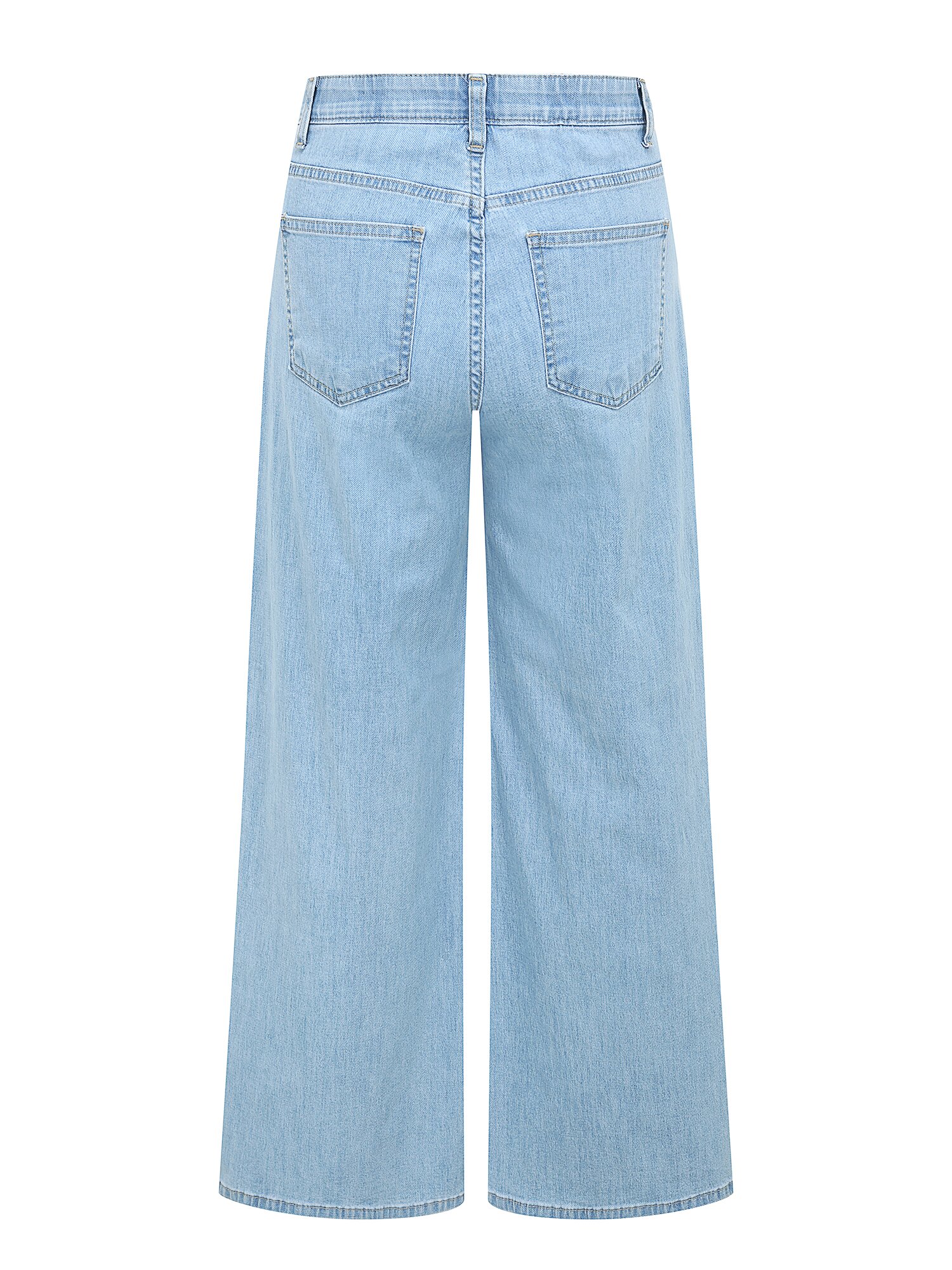 쿨링 인밴딩 와이드 데님 팬츠 (LIGHT BLUE)