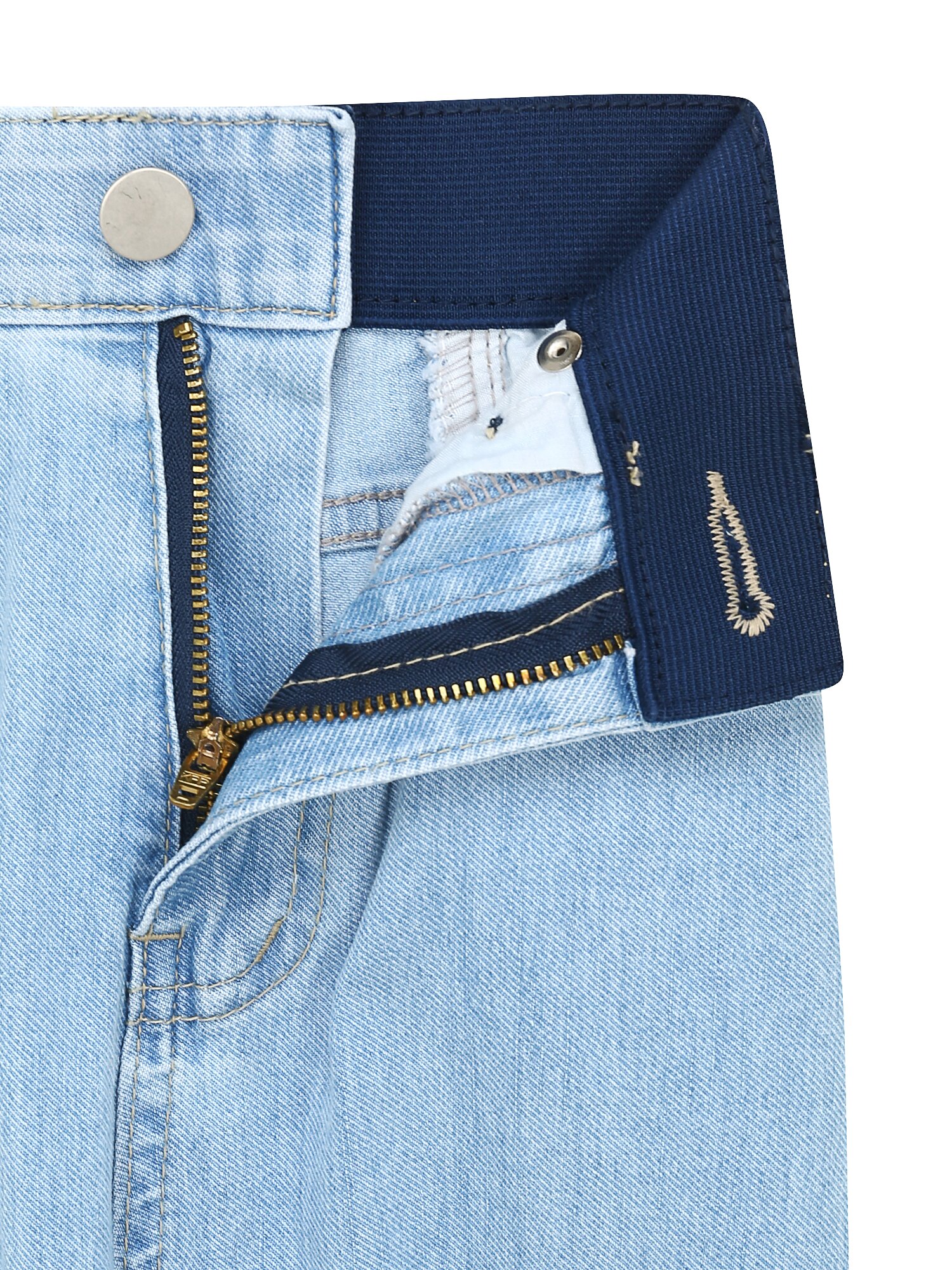 쿨링 인밴딩 와이드 데님 팬츠 (LIGHT BLUE)