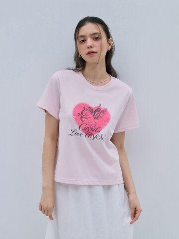 MET crack cupid T-shirts milky pink