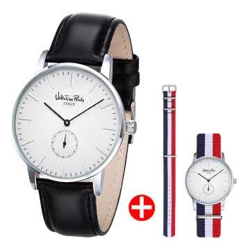 발렌티노루디 VR1301C-WTBK 남자 가죽밴드 패션 손목시계