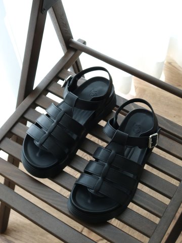 머랭고 천연소가죽 경량 글래디에이터 샌들 4.5cm M25M03L