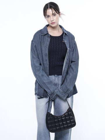 오버피트 워싱 데님셔츠 다크/W251SH02DK