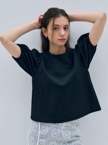 MET daily ordinary blouse soft black