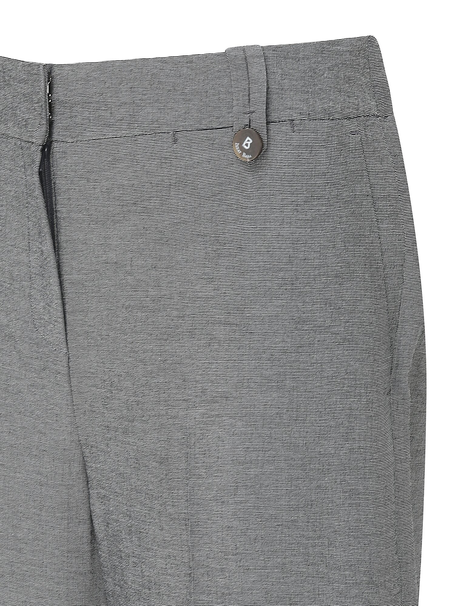 탭 장식 백 밴딩 와이드 팬츠 (DARK GREY)