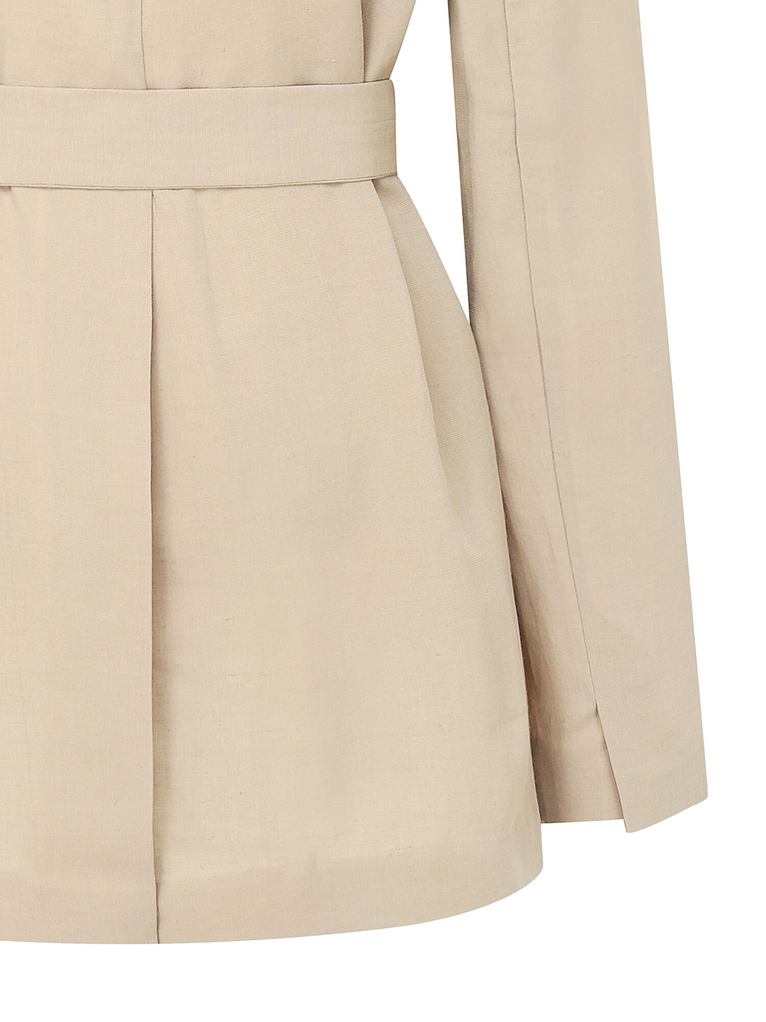 린넨 벨티드 싱글 투버튼 재킷 (BEIGE)