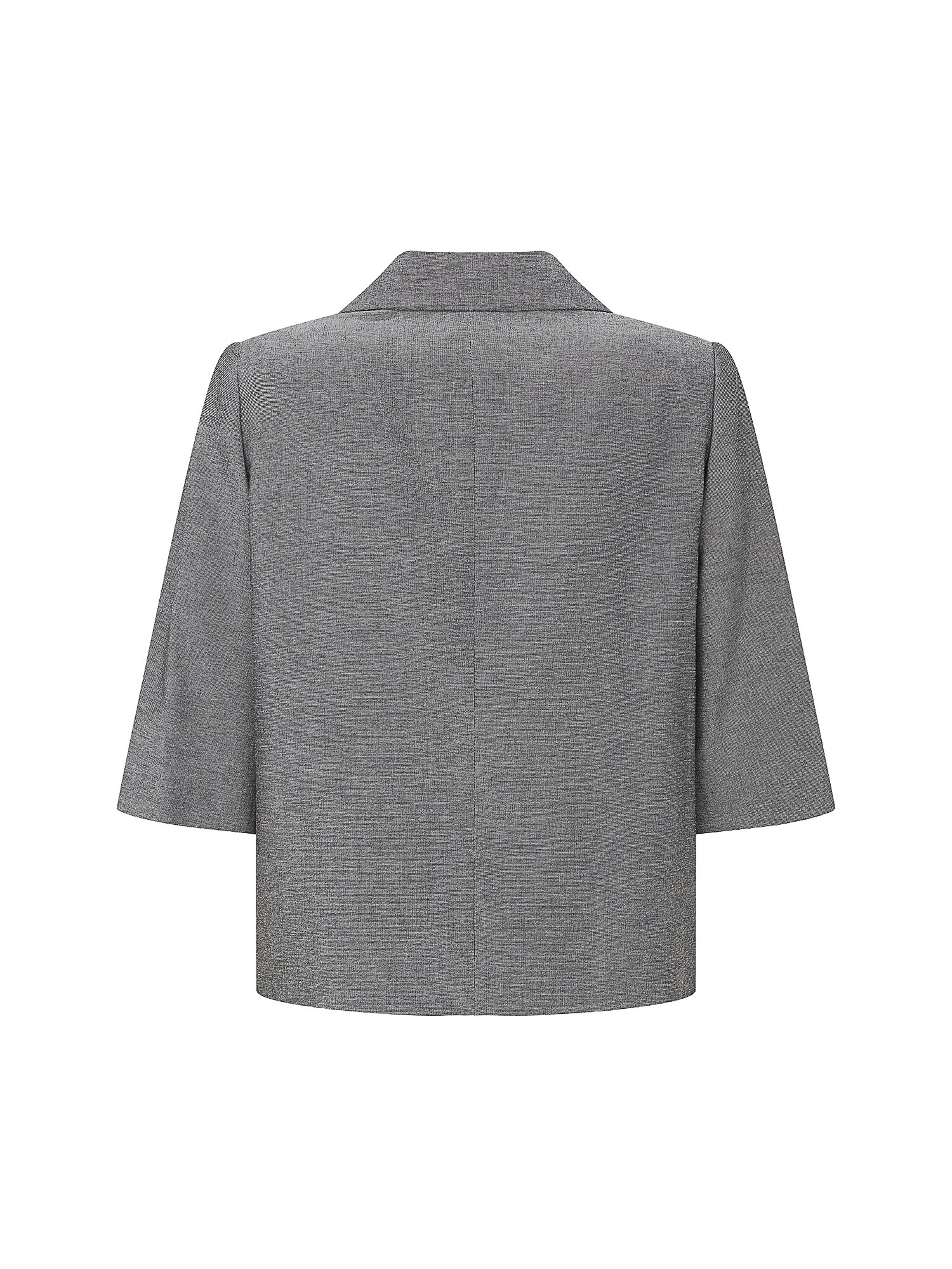 루즈핏 6부 슬리브 원버튼 재킷 (DARK GREY)