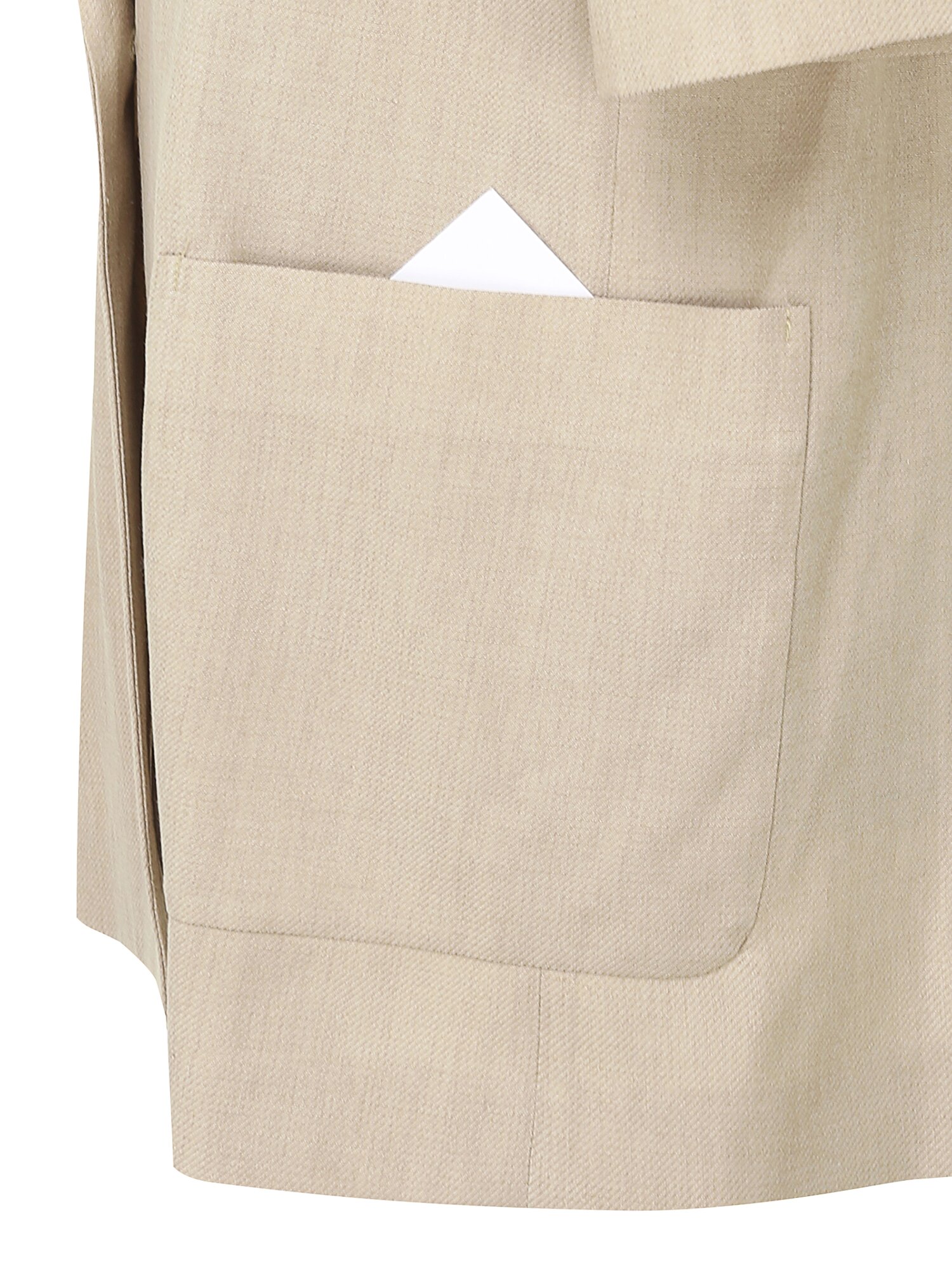 린넨 아웃 포켓 원버튼 재킷 (DARK BEIGE)