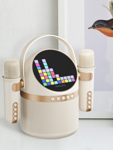 필립스 듀얼마이크 노래방 블루투스 스피커 TAS2509