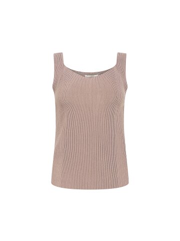 골지 백 셔링 슬리브리스 니트 