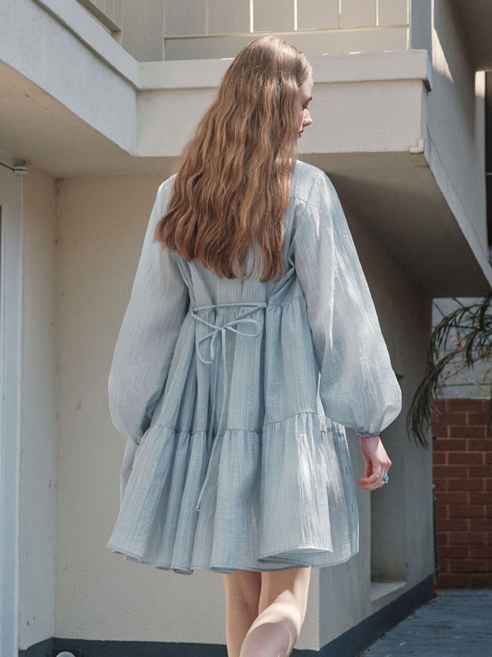 [2TYPE] 레인 셔츠 원피스 / 블루