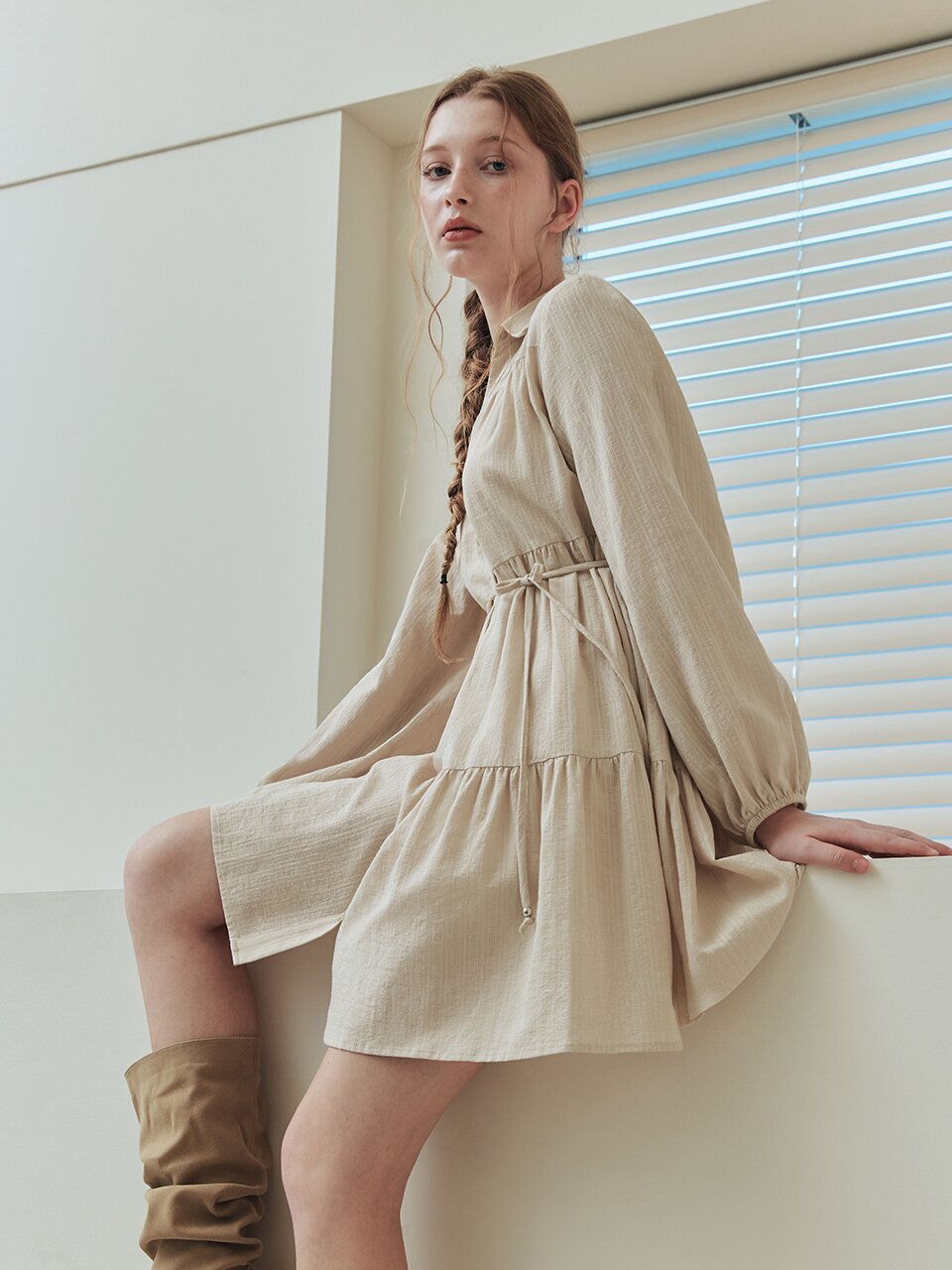 [2TYPE] 소프트 셔츠 원피스