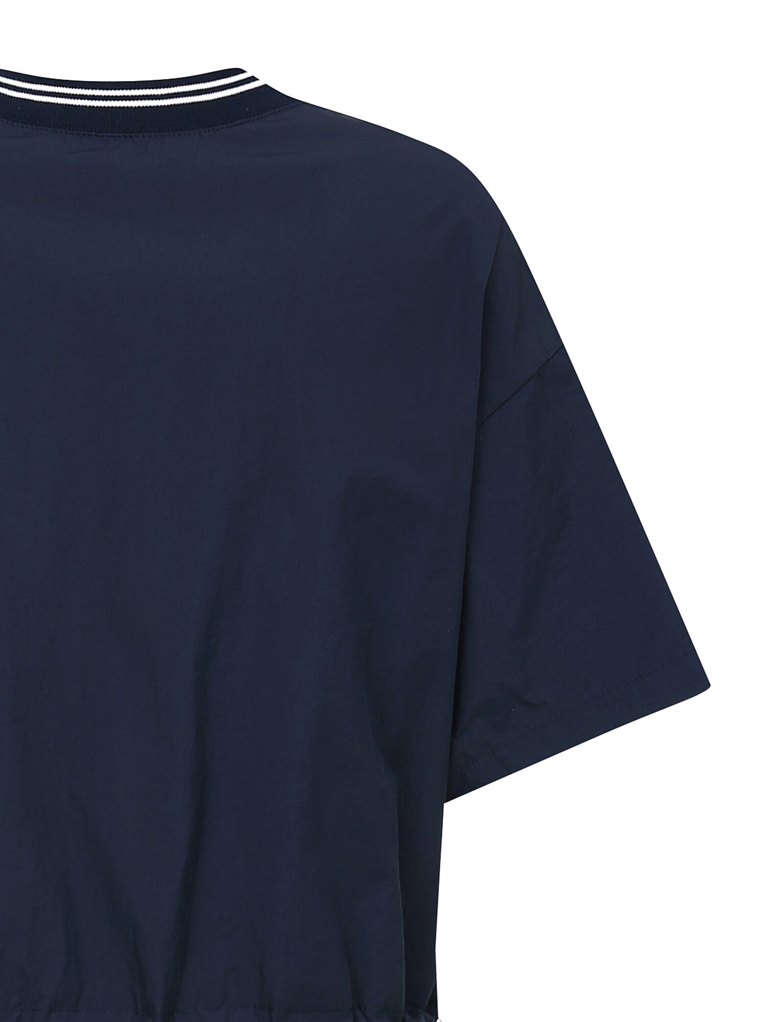 레터링 스트링 브이넥 원피스 (DARK NAVY)