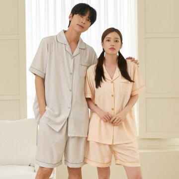 유리 요루체크 투피스잠옷 남여공용 여름잠옷 파자마 홈웨어 5colors