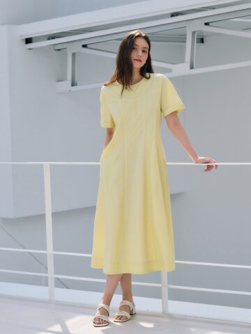 MET sweet flare dress freesia yellow