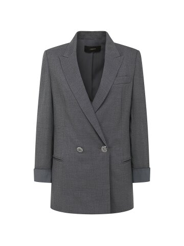 피크드 라펠 더블 원버튼 재킷 