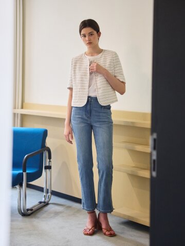 레직기 워싱 부츠컷 데님 팬츠 