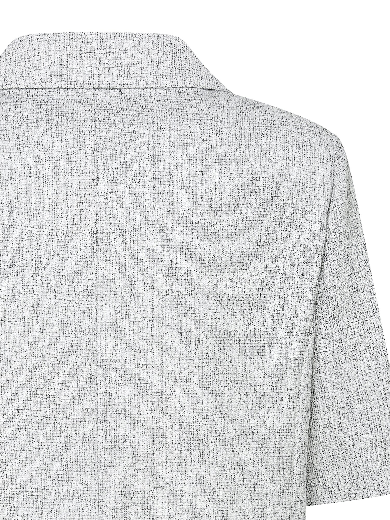 트위드 오픈 칼라 싱글 재킷 (WHITE)