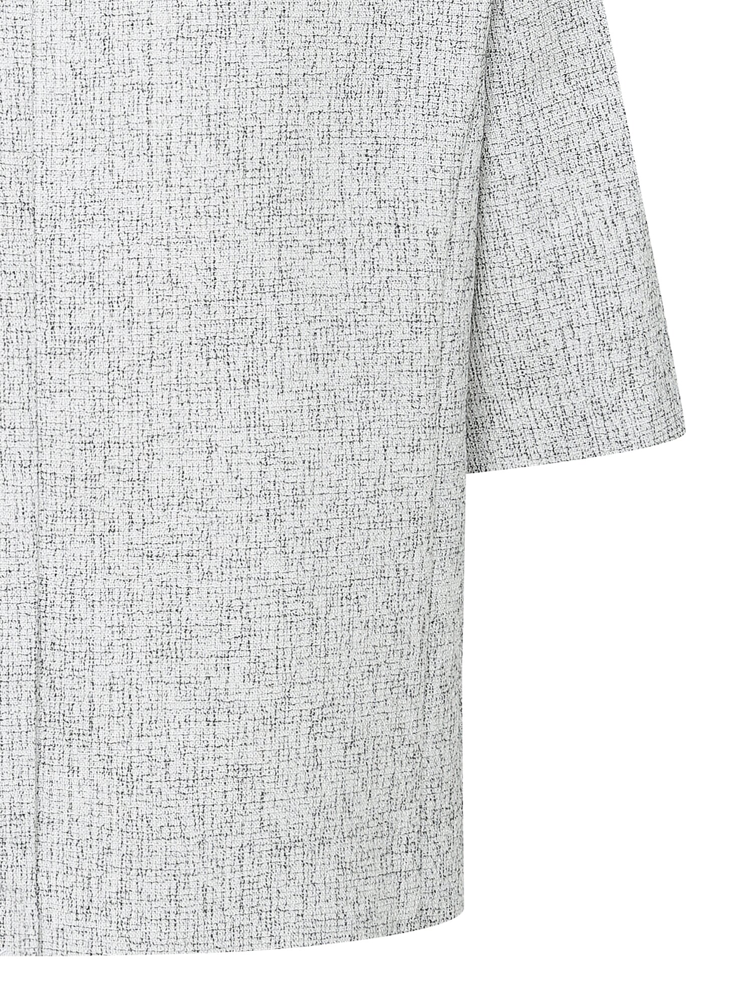 트위드 오픈 칼라 싱글 재킷 (WHITE)