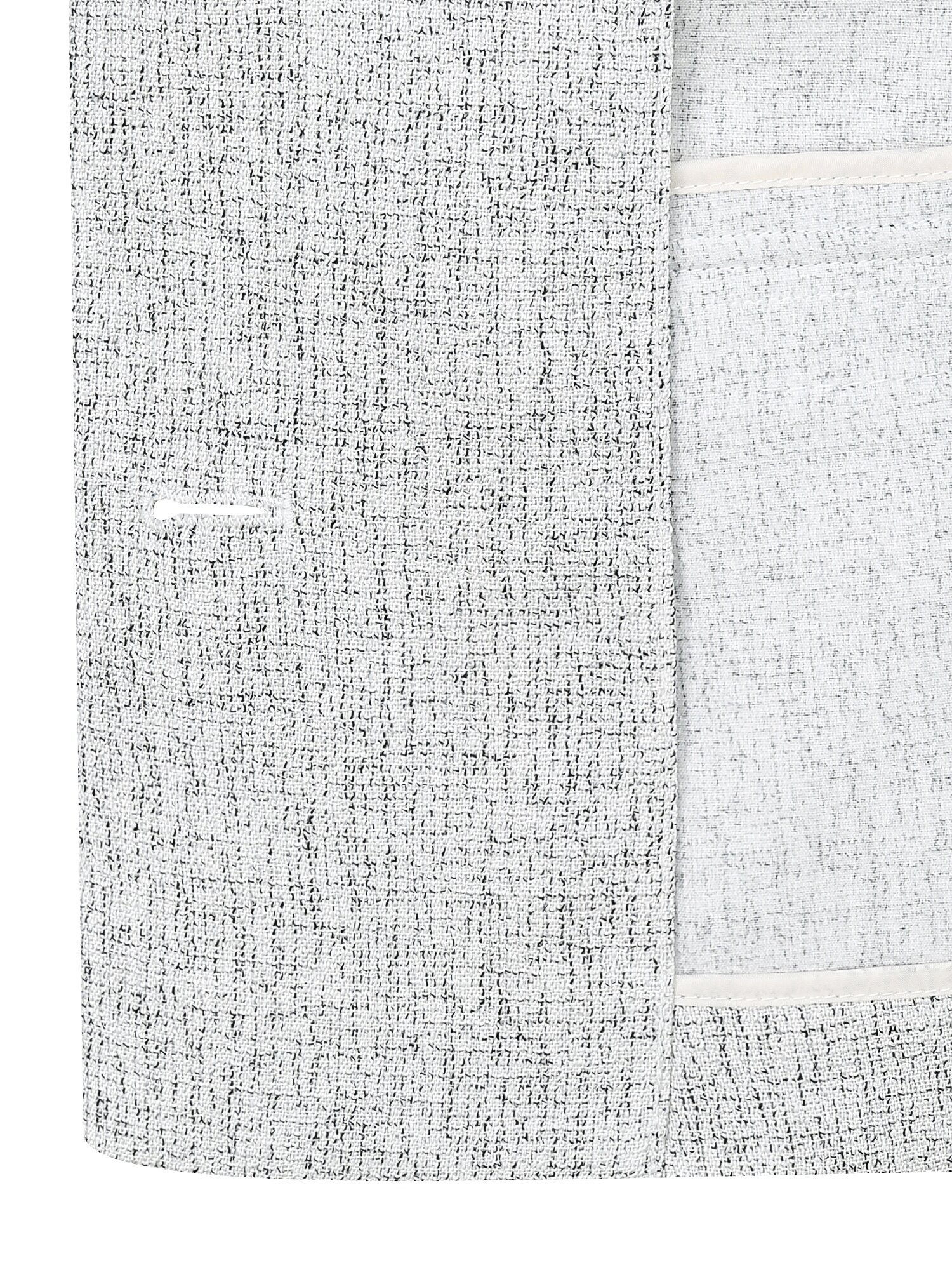 트위드 오픈 칼라 싱글 재킷 (WHITE)