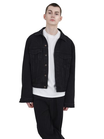 뉴로프 크롭트 데님 자켓/M251OT01BK