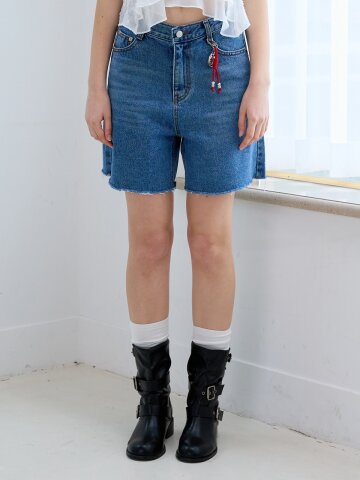 HALF DENIM SHORTS_MEDIUM INDIGO