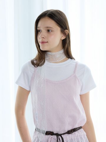 FIELD LACE SCARF_WHITE