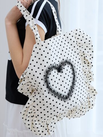 LOVELY DOT RUFFLE BAG_IVORY