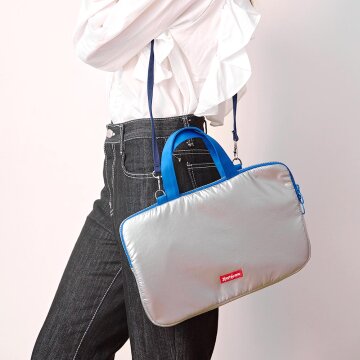 크라프얀 시티 핸들백 크로스백 글로시 실버