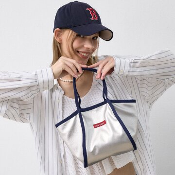 크라프얀 2WAY 토트백 크로스백 글로시 실버