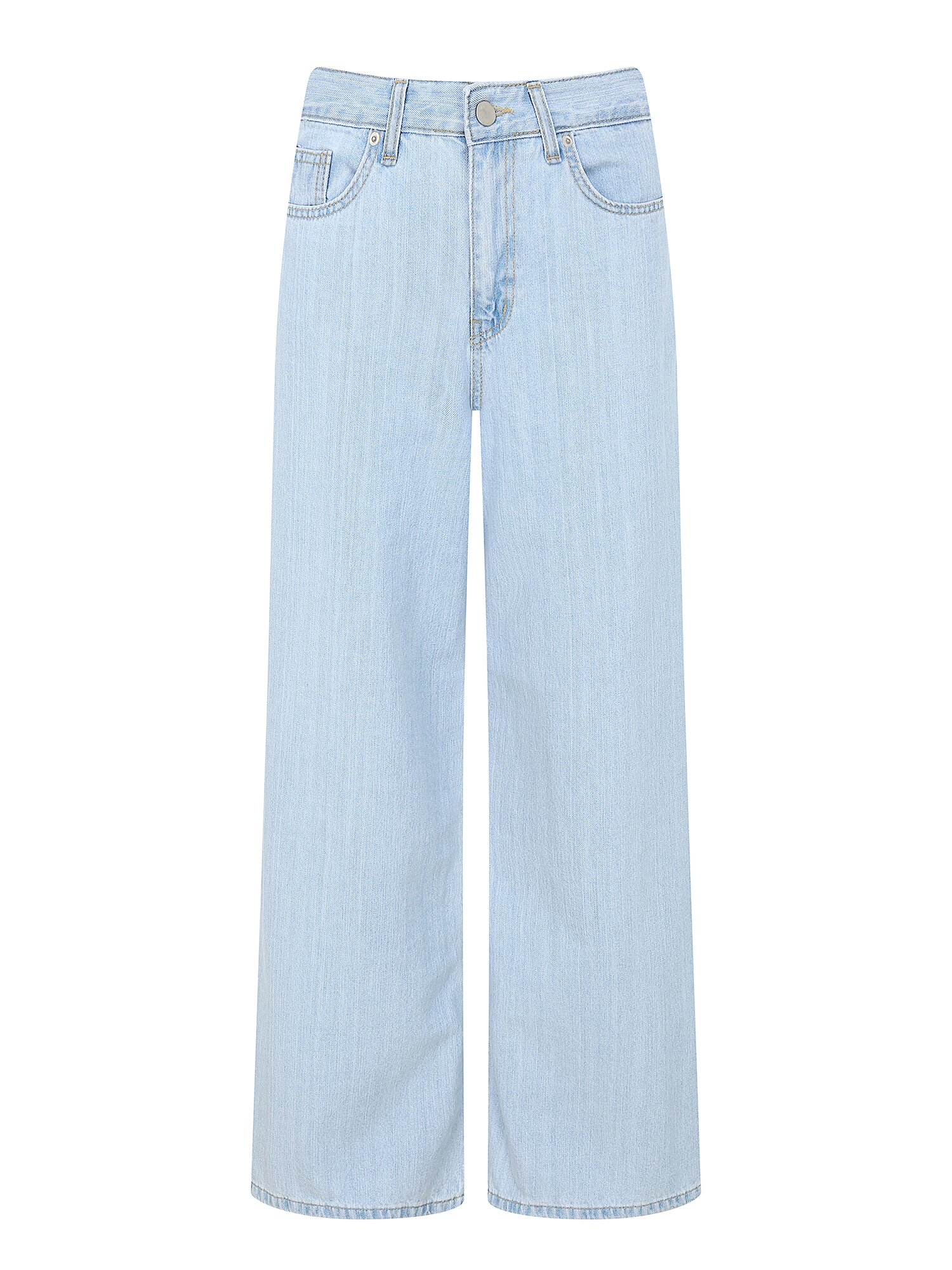 하이 웨이스트 와이드 데님 팬츠 (BLUE)